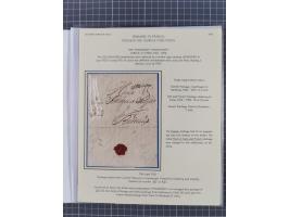 1736/1938, 18 entires, almost all mailed abroad, mostly to France, but also two 10 skilling frankings to London and 3 parcel 