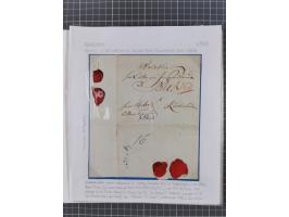 1736/1938, 18 entires, almost all mailed abroad, mostly to France, but also two 10 skilling frankings to London and 3 parcel 