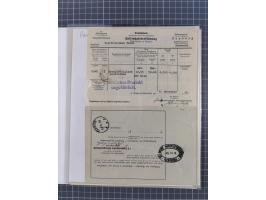 1736/1938, 18 entires, almost all mailed abroad, mostly to France, but also two 10 skilling frankings to London and 3 parcel 