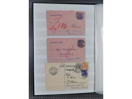 1916/23, interessante Sammlung “Rohrpost” mit fast Briefen, Karten und Ganzsachen. Dabei u.a. Mi.-Nr. 89IIx EF auf Karte nach