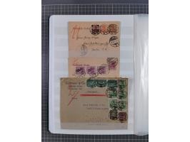 1916/23, interessante Sammlung “Rohrpost” mit fast Briefen, Karten und Ganzsachen. Dabei u.a. Mi.-Nr. 89IIx EF auf Karte nach