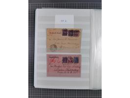 1916/23, interessante Sammlung “Rohrpost” mit fast Briefen, Karten und Ganzsachen. Dabei u.a. Mi.-Nr. 89IIx EF auf Karte nach