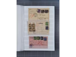 1916/23, interessante Sammlung “Rohrpost” mit fast Briefen, Karten und Ganzsachen. Dabei u.a. Mi.-Nr. 89IIx EF auf Karte nach