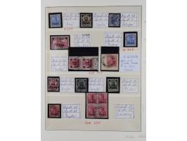 STEMPELSAMMLUNG: 226 Marken/ Briefausschnitten, mit einigen besseren Marken, z. B. China Nr. 44 AI, Türkei V 29 und Nr. 21 II