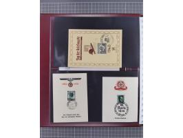 1933/45, Propaganda Album mit 52 Gedenkblättern, mit vielen besseren und großformatigen Stücken, insgesamt gute Erhaltung (4 