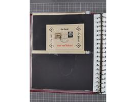 1933/45, Propaganda Album mit 52 Gedenkblättern, mit vielen besseren und großformatigen Stücken, insgesamt gute Erhaltung (4 