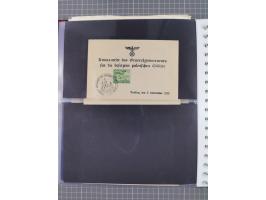 1933/45, Propaganda Album mit 52 Gedenkblättern, mit vielen besseren und großformatigen Stücken, insgesamt gute Erhaltung (4 