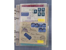 1903/80, &nbsp;Album mit 128 Mehrfachfrankaturen mit mindestens vier Marken, meistens aber mit mehr Marken (48 St. Ausland) d