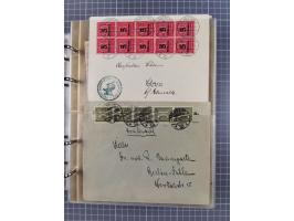 1903/80, &nbsp;Album mit 128 Mehrfachfrankaturen mit mindestens vier Marken, meistens aber mit mehr Marken (48 St. Ausland) d