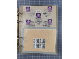 1903/80, &nbsp;Album mit 128 Mehrfachfrankaturen mit mindestens vier Marken, meistens aber mit mehr Marken (48 St. Ausland) d