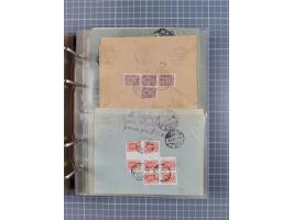 1903/80, &nbsp;Album mit 128 Mehrfachfrankaturen mit mindestens vier Marken, meistens aber mit mehr Marken (48 St. Ausland) d