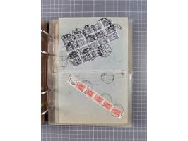 1903/80, &nbsp;Album mit 128 Mehrfachfrankaturen mit mindestens vier Marken, meistens aber mit mehr Marken (48 St. Ausland) d