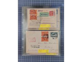 1910/45, Deutsche und internationale Flugpost, 2 Alben mit 430 Briefen, Karten, GZ, Ansichtskarten, dabei Deutsches Reich mit
