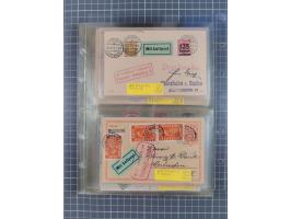 1910/45, Deutsche und internationale Flugpost, 2 Alben mit 430 Briefen, Karten, GZ, Ansichtskarten, dabei Deutsches Reich mit