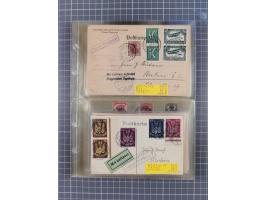1910/45, Deutsche und internationale Flugpost, 2 Alben mit 430 Briefen, Karten, GZ, Ansichtskarten, dabei Deutsches Reich mit