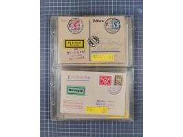 1910/45, Deutsche und internationale Flugpost, 2 Alben mit 430 Briefen, Karten, GZ, Ansichtskarten, dabei Deutsches Reich mit