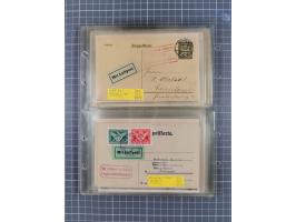 1910/45, Deutsche und internationale Flugpost, 2 Alben mit 430 Briefen, Karten, GZ, Ansichtskarten, dabei Deutsches Reich mit