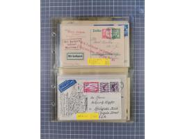 1910/45, Deutsche und internationale Flugpost, 2 Alben mit 430 Briefen, Karten, GZ, Ansichtskarten, dabei Deutsches Reich mit