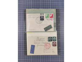 1910/45, Deutsche und internationale Flugpost, 2 Alben mit 430 Briefen, Karten, GZ, Ansichtskarten, dabei Deutsches Reich mit