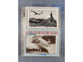1910/45, Deutsche und internationale Flugpost, 2 Alben mit 430 Briefen, Karten, GZ, Ansichtskarten, dabei Deutsches Reich mit