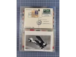 1910/45, Deutsche und internationale Flugpost, 2 Alben mit 430 Briefen, Karten, GZ, Ansichtskarten, dabei Deutsches Reich mit