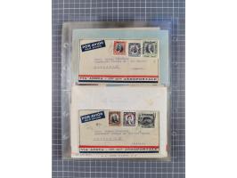 1910/45, Deutsche und internationale Flugpost, 2 Alben mit 430 Briefen, Karten, GZ, Ansichtskarten, dabei Deutsches Reich mit