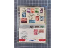 1910/45, Deutsche und internationale Flugpost, 2 Alben mit 430 Briefen, Karten, GZ, Ansichtskarten, dabei Deutsches Reich mit