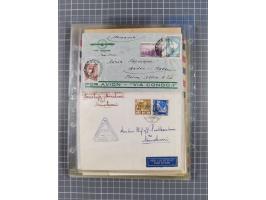 1910/45, Deutsche und internationale Flugpost, 2 Alben mit 430 Briefen, Karten, GZ, Ansichtskarten, dabei Deutsches Reich mit