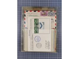 1910/45, Deutsche und internationale Flugpost, 2 Alben mit 430 Briefen, Karten, GZ, Ansichtskarten, dabei Deutsches Reich mit