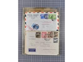 1910/45, Deutsche und internationale Flugpost, 2 Alben mit 430 Briefen, Karten, GZ, Ansichtskarten, dabei Deutsches Reich mit