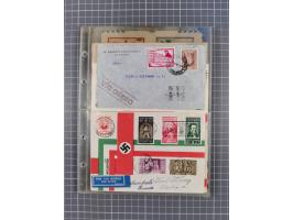 1910/45, Deutsche und internationale Flugpost, 2 Alben mit 430 Briefen, Karten, GZ, Ansichtskarten, dabei Deutsches Reich mit