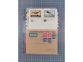 1910/45, Deutsche und internationale Flugpost, 2 Alben mit 430 Briefen, Karten, GZ, Ansichtskarten, dabei Deutsches Reich mit