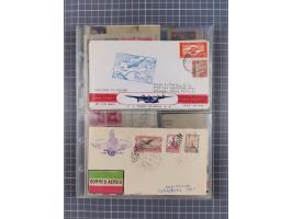 1910/45, Deutsche und internationale Flugpost, 2 Alben mit 430 Briefen, Karten, GZ, Ansichtskarten, dabei Deutsches Reich mit