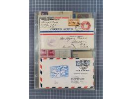 1910/45, Deutsche und internationale Flugpost, 2 Alben mit 430 Briefen, Karten, GZ, Ansichtskarten, dabei Deutsches Reich mit