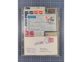 1910/45, Deutsche und internationale Flugpost, 2 Alben mit 430 Briefen, Karten, GZ, Ansichtskarten, dabei Deutsches Reich mit