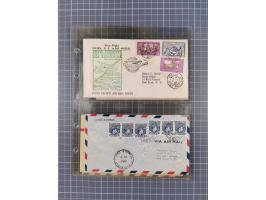 1910/45, Deutsche und internationale Flugpost, 2 Alben mit 430 Briefen, Karten, GZ, Ansichtskarten, dabei Deutsches Reich mit