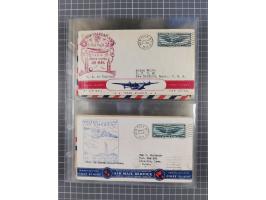 1910/45, Deutsche und internationale Flugpost, 2 Alben mit 430 Briefen, Karten, GZ, Ansichtskarten, dabei Deutsches Reich mit