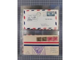 1910/45, Deutsche und internationale Flugpost, 2 Alben mit 430 Briefen, Karten, GZ, Ansichtskarten, dabei Deutsches Reich mit