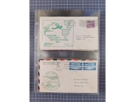 1910/45, Deutsche und internationale Flugpost, 2 Alben mit 430 Briefen, Karten, GZ, Ansichtskarten, dabei Deutsches Reich mit