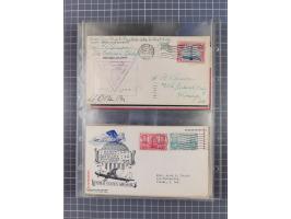 1910/45, Deutsche und internationale Flugpost, 2 Alben mit 430 Briefen, Karten, GZ, Ansichtskarten, dabei Deutsches Reich mit