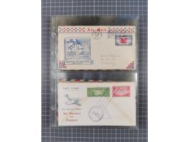 1910/45, Deutsche und internationale Flugpost, 2 Alben mit 430 Briefen, Karten, GZ, Ansichtskarten, dabei Deutsches Reich mit