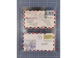 1910/45, Deutsche und internationale Flugpost, 2 Alben mit 430 Briefen, Karten, GZ, Ansichtskarten, dabei Deutsches Reich mit