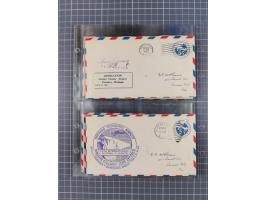 1910/45, Deutsche und internationale Flugpost, 2 Alben mit 430 Briefen, Karten, GZ, Ansichtskarten, dabei Deutsches Reich mit