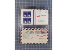 1910/45, Deutsche und internationale Flugpost, 2 Alben mit 430 Briefen, Karten, GZ, Ansichtskarten, dabei Deutsches Reich mit