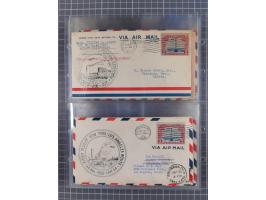 1910/45, Deutsche und internationale Flugpost, 2 Alben mit 430 Briefen, Karten, GZ, Ansichtskarten, dabei Deutsches Reich mit