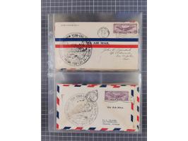 1910/45, Deutsche und internationale Flugpost, 2 Alben mit 430 Briefen, Karten, GZ, Ansichtskarten, dabei Deutsches Reich mit