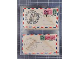 1910/45, Deutsche und internationale Flugpost, 2 Alben mit 430 Briefen, Karten, GZ, Ansichtskarten, dabei Deutsches Reich mit