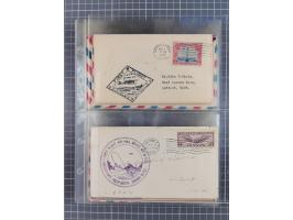 1910/45, Deutsche und internationale Flugpost, 2 Alben mit 430 Briefen, Karten, GZ, Ansichtskarten, dabei Deutsches Reich mit