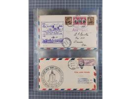 1910/45, Deutsche und internationale Flugpost, 2 Alben mit 430 Briefen, Karten, GZ, Ansichtskarten, dabei Deutsches Reich mit