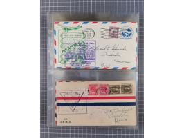 1910/45, Deutsche und internationale Flugpost, 2 Alben mit 430 Briefen, Karten, GZ, Ansichtskarten, dabei Deutsches Reich mit